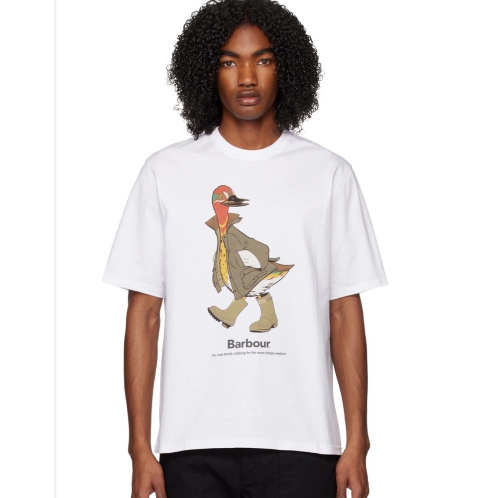Barbour White Noah Edition Graphic Duck T- Shirt
